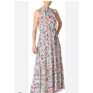 Julia Jordan Maxi Dress Chiffon Halter Neck Sleeveless‎ Party Multicolor Size S